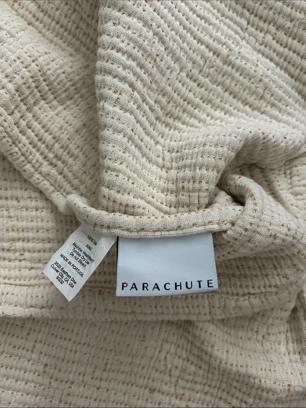Parachute Soft Waffle King Size Shams in Natural